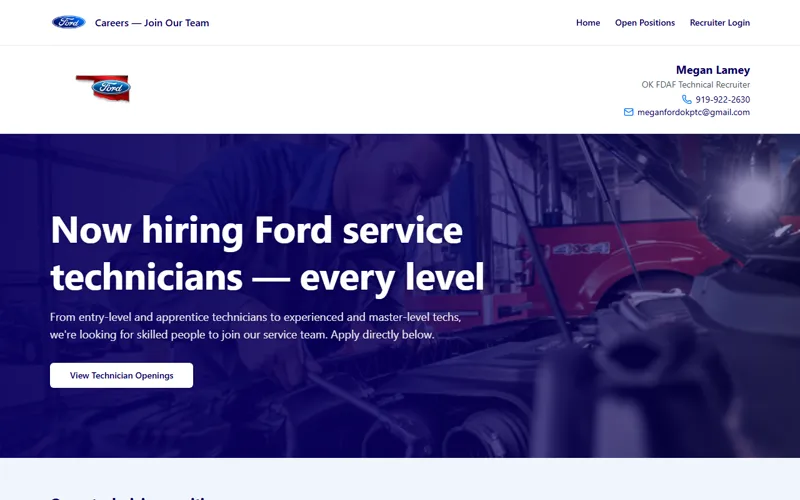 OK Ford Careers recruitment website